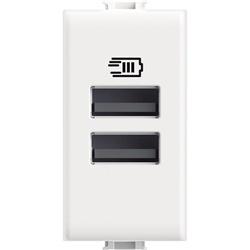 Caricatore USB Matix doppia porta Tipo A 15W cavo 1m per uso domestico e ufficio