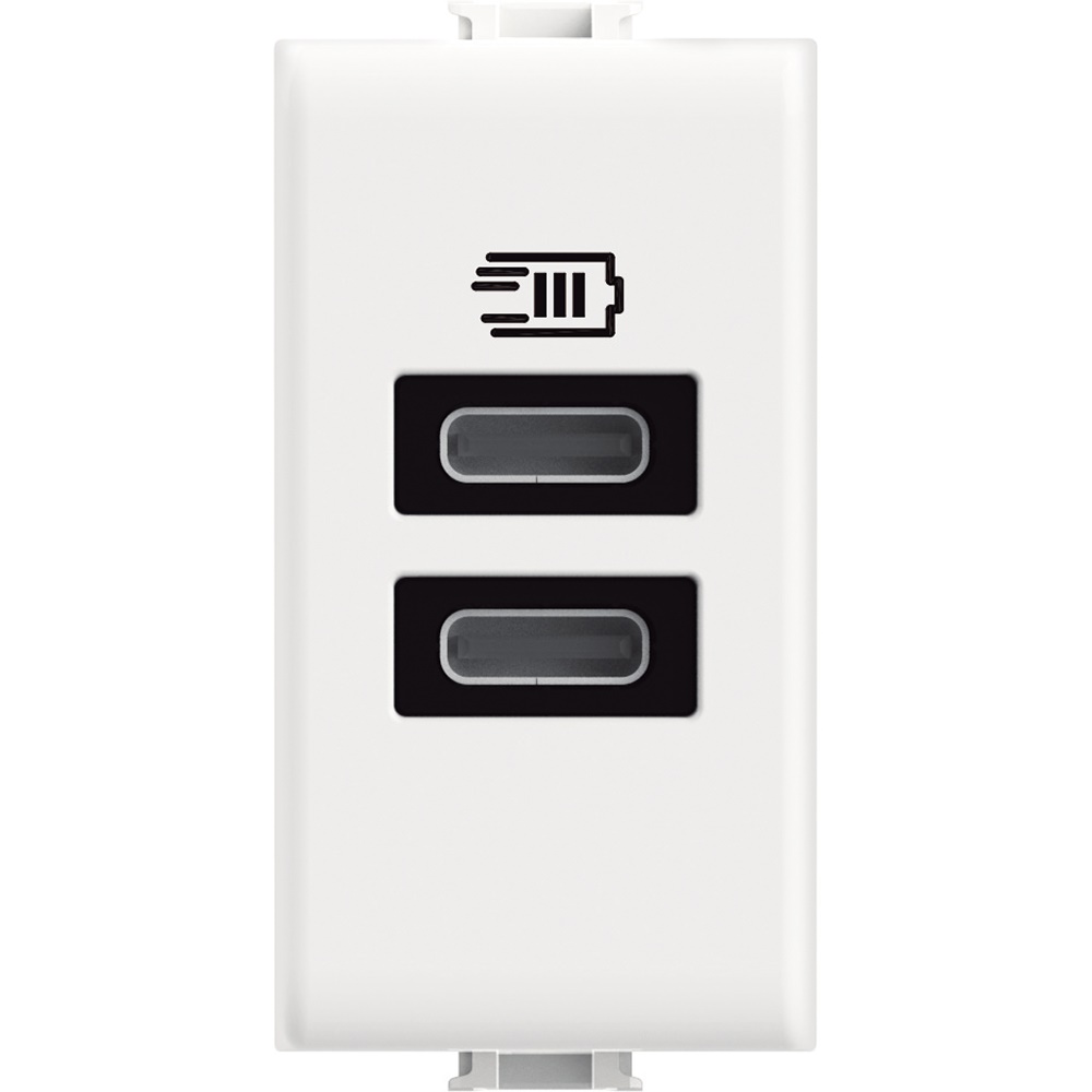 Caricatore USB Matix Tipo C+C doppia porta 15W cavo 1m ricarica dispositivi elettronici