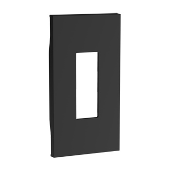 Cover bipolare 2 moduli nero per interruttore installazioni elettriche residenziali e commerciali