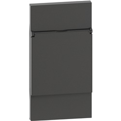 Cover presa elettrica 2 moduli con sportello protettivo nero per prese FR/GER uso residenziale e commerciale