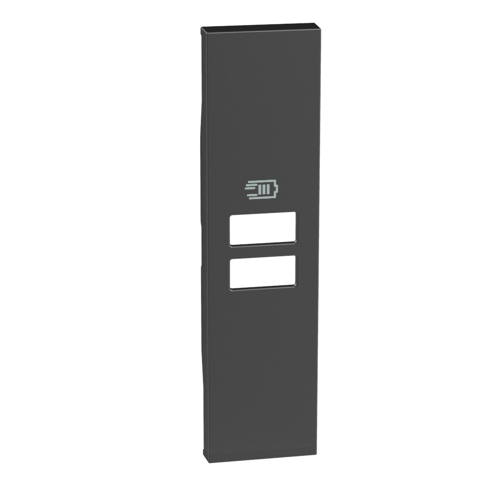 Cover caricatore USB doppia porta 1 metro nero per installazioni elettriche sicure