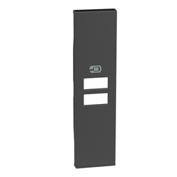 Cover caricatore USB doppia porta 1 metro nero per installazioni elettriche sicure