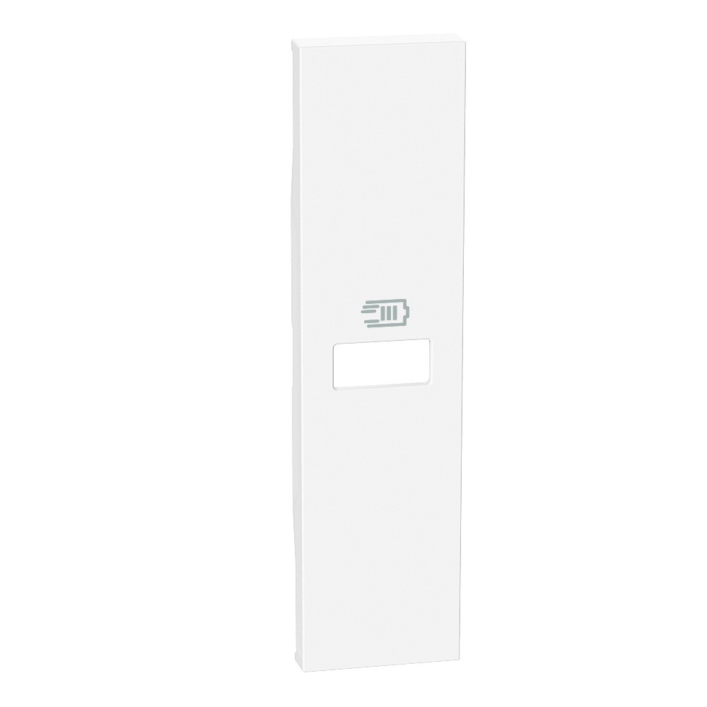 Cover caricatore USB singolo 1 modulo bianco per installazioni residenziali e commerciali