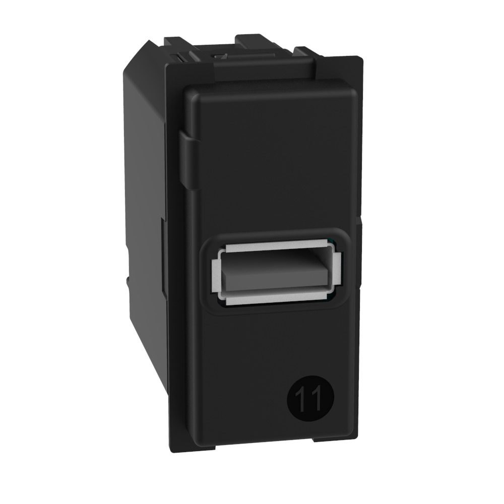 Caricatore USB tipo A 15W cavo 1m ricarica dispositivi elettronici incasso