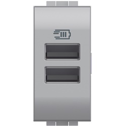 Caricatore USB A+A 15W con cavo 1m per installazioni elettriche