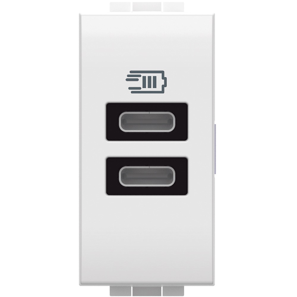 Caricatore USB Tipo C doppio 15W installazione elettrica