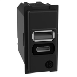 L.NOW - CARICATORE USB TIPO A+C 1M
