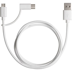Connettore USB 2 in 1 micro USB Type C cavo 1m residenziale