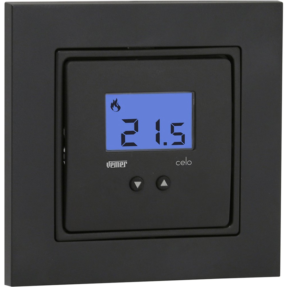 Termostato da incasso CELO LCD 2 moduli display retroilluminato blocco tastiera elettrico