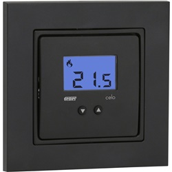 Termostato da incasso CELO LCD 2 moduli display retroilluminato blocco tastiera elettrico