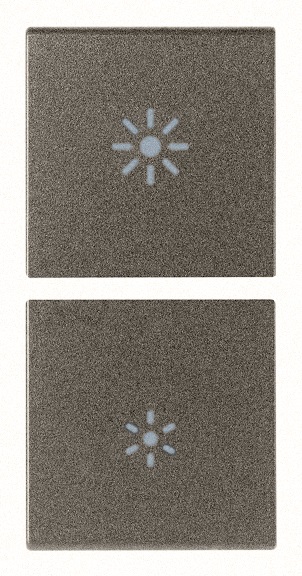 DUE MEZZI TASTI 1M DIMMER METAL