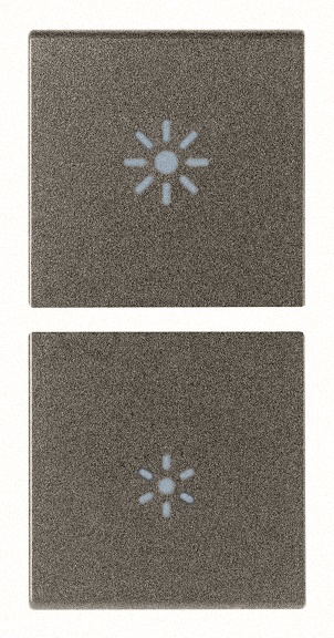 Due mezzi tasti dimmer 1 modulo Metal per comando luci regolabile