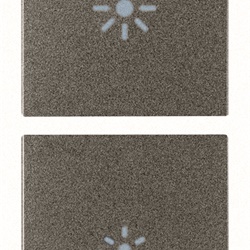 Due mezzi tasti dimmer 1 modulo Metal per comando luci regolabile