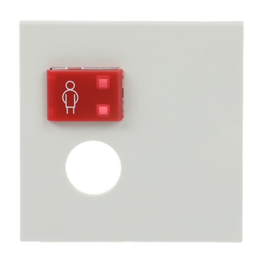 Coverplate placca pulsante rosso 1 foro antibatterica per impianti elettrici civili e industriali