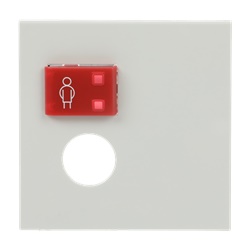 Coverplate placca pulsante rosso 1 foro antibatterica per impianti elettrici civili e industriali