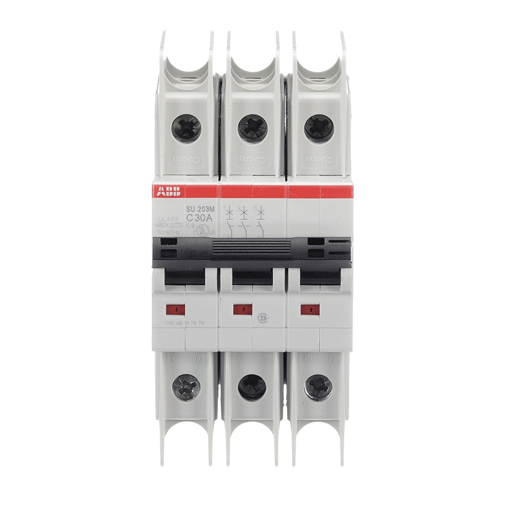 Interruttore automatico SU203M 3 poli 30A C 10kA protezione circuiti elettrici residenziali industriali