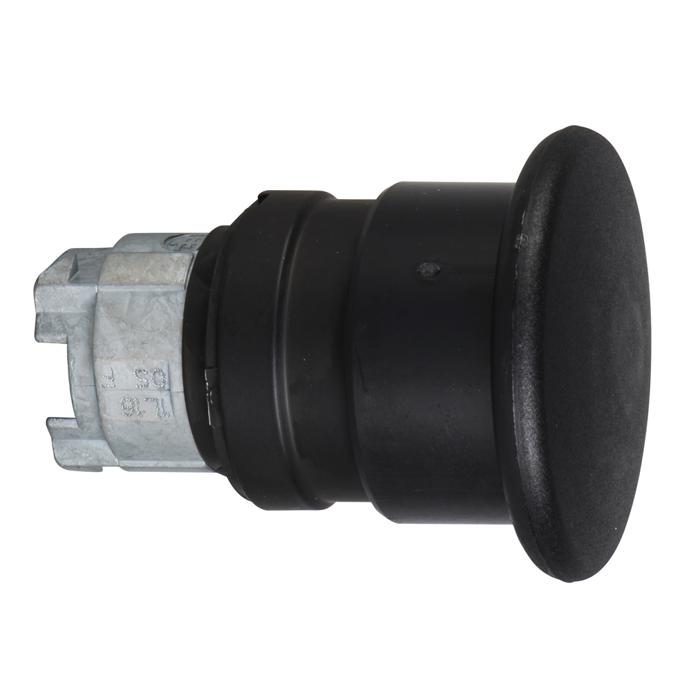 Testa pulsante Ø22 - ad impulso - fungo Ø40mm - nera