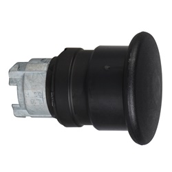 Testa pulsante Ø22 - ad impulso - fungo Ø40mm - nera
