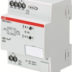 DALI Gateway Premium 2 uscite 128 dispositivi controllo illuminazione KNX montaggio guida DIN