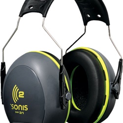 Casco antirumore Sonis 2 comfort leggero protezione 31 dB per ambienti rumorosi
