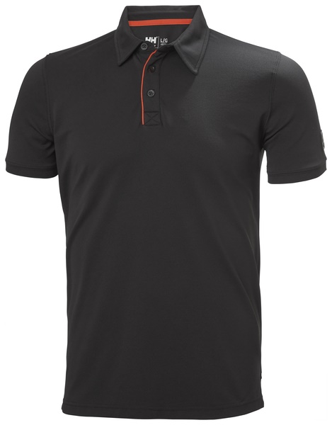 Polo Kensington nera taglia M 100% poliammide abbottonatura frontale tecnica