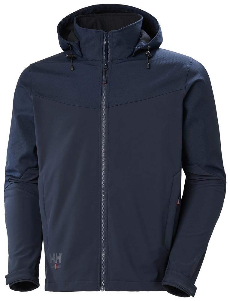 Giacca softshell Oxford con cappuccio blu navy taglia S