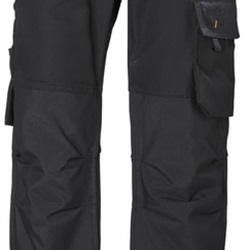 Pantaloni lavoro Oxford nero elasticizzati rinforzati tasca portametro taglia 52
