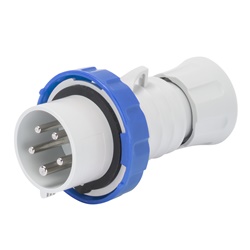SPINA MOBILE DIRITTA HP - CON INVERTITORE DI FASE - IP66/IP67/IP68/IP69 - 3P+N+T 32A 200-250V - BLU - 9H - CABLAGGIO A VITE