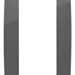 Placca Round 1 modulo grigio tecnopolimero per pannelli elettrici