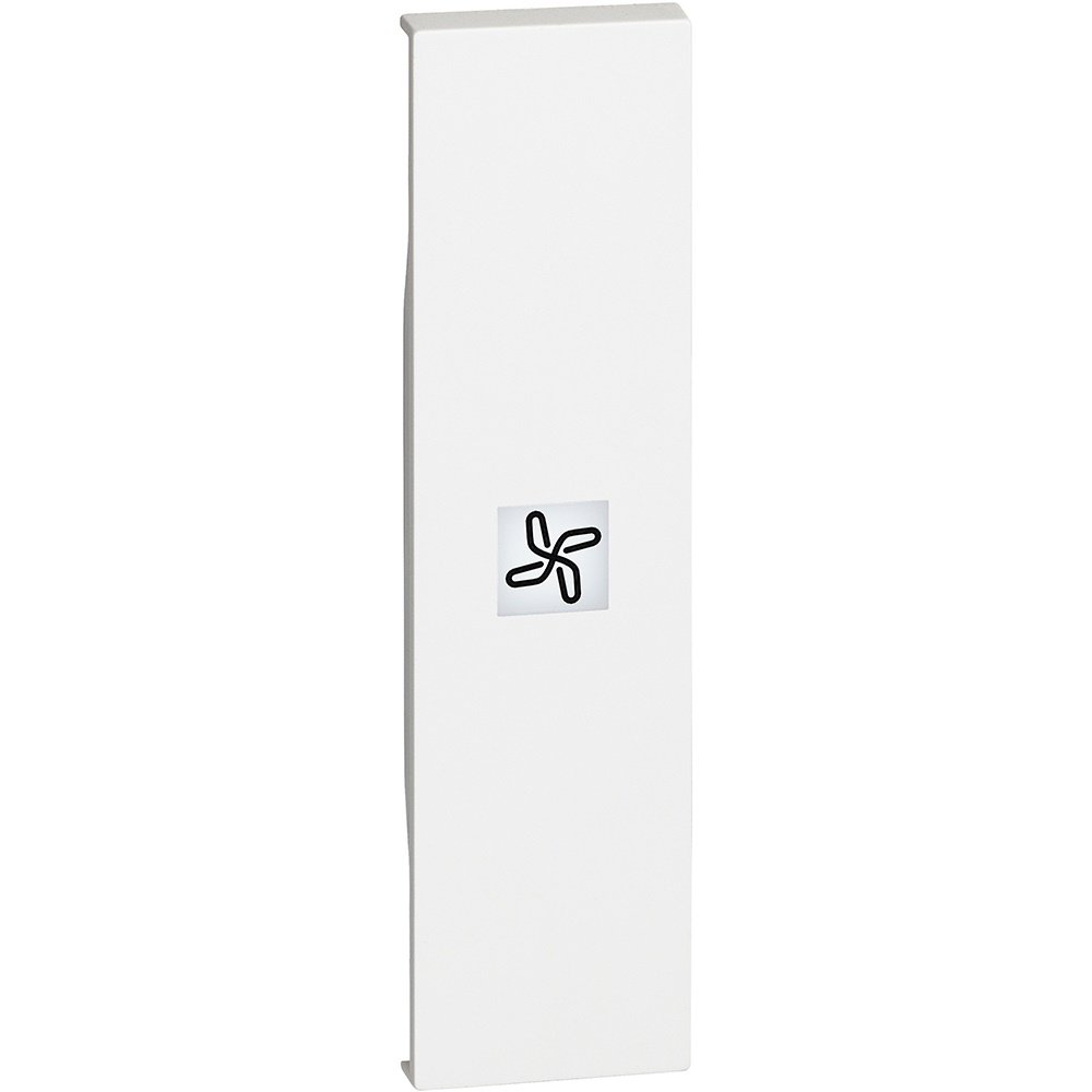 Cover comando ventilatore 1 modulo bianco per impianti elettrici