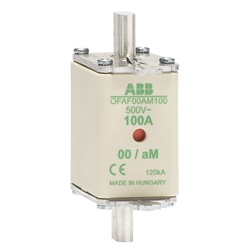 Fusibile HRC NH00 100A 500V Categoria aM Interruttore di protezione alta capacità di interruzione 120kA