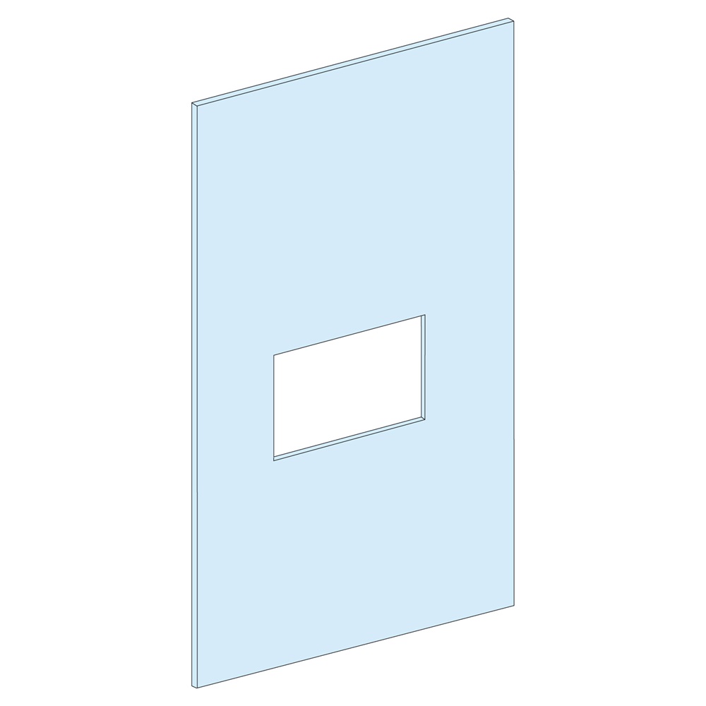 Piastra frontale INS250 V fissa per armadi elettrici 450x300 mm acciaio bianco
