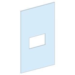 Piastra frontale INS250 V fissa per armadi elettrici 450x300 mm acciaio bianco