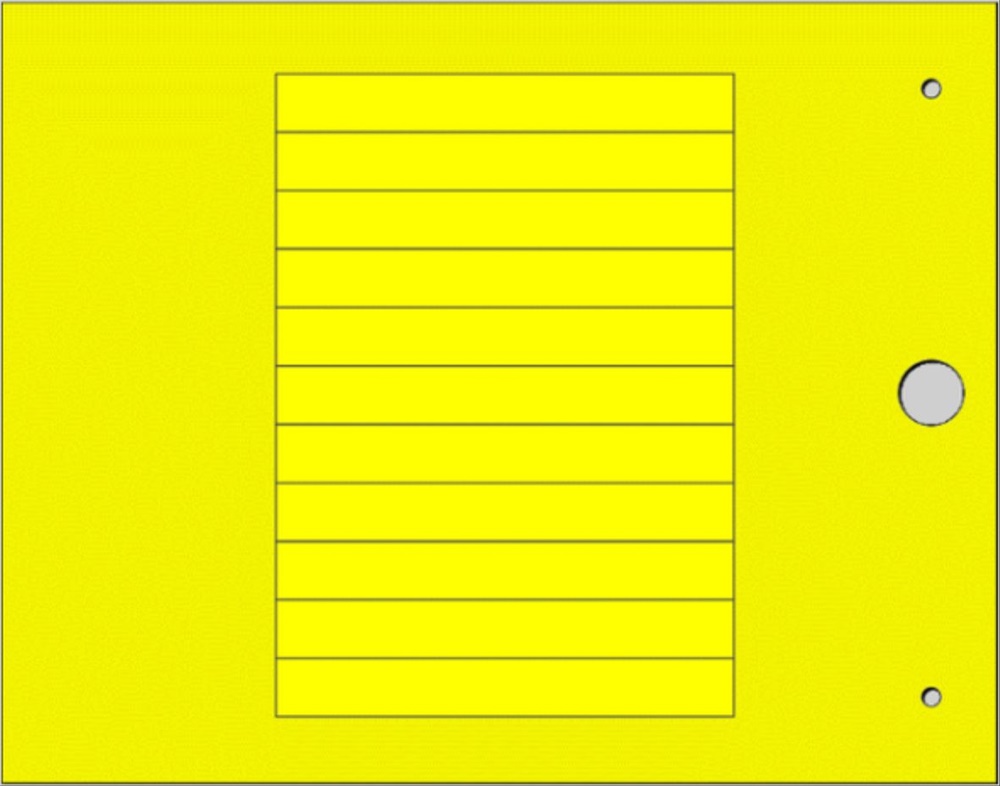 Targhetta MG-TAPW gialla 9x70 mm per identificazione cavi industriale