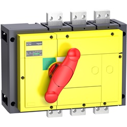 Interruttore sezionatore Compact INS800 800A 3 poli maniglia rossa emergenza isolamento frontale classe II