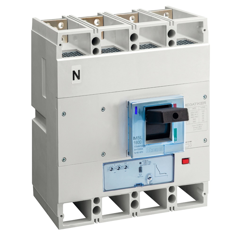 Interruttore scatolato MEGATIKER M5 4P 800A 100kA elettronico per uso industriale