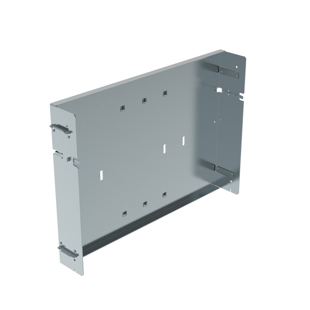 Piastra verticale fissa metallo 600 mm per installazioni elettriche industriali robuste