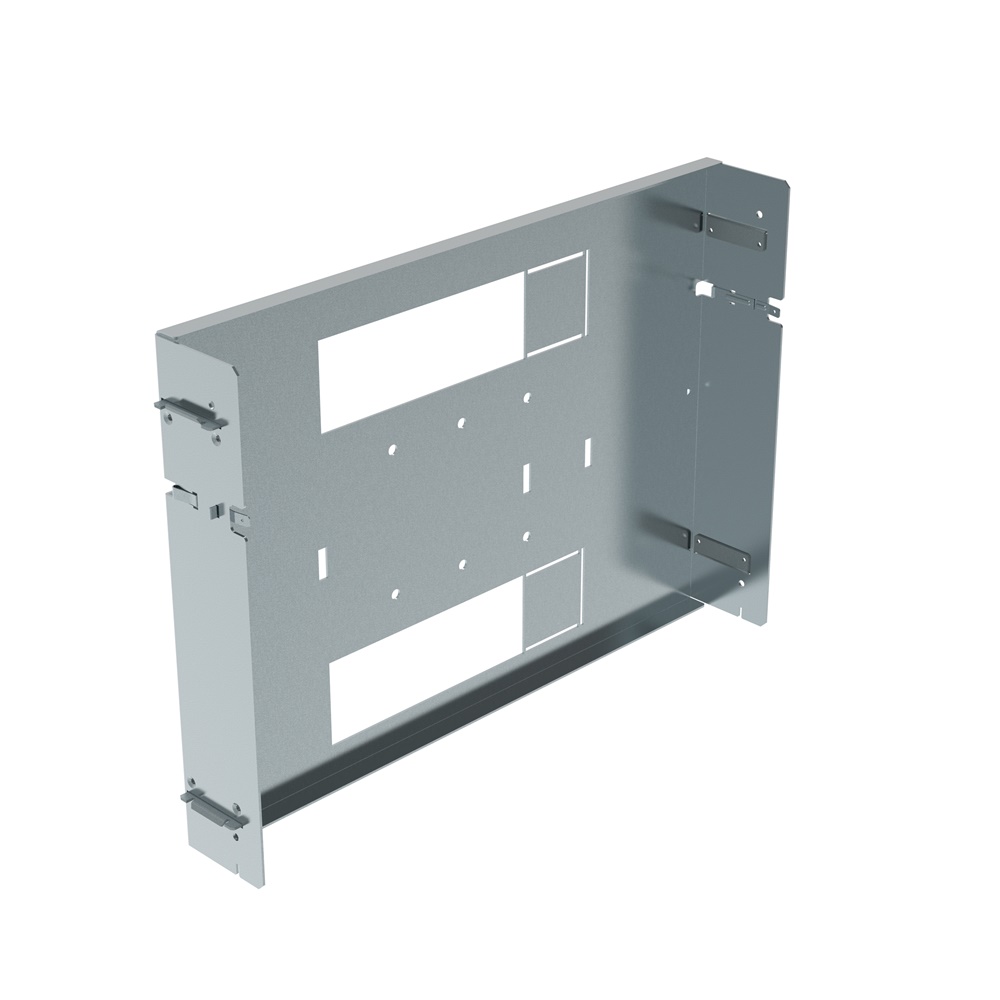 Piastra verticale fissa metallica L600 per installazioni elettriche professionali