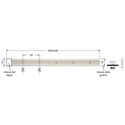 STRI.LED striscia LED 9,6W/m 24V IP67 CRI90 per illuminazione interna ed esterna commerciale e residenziale