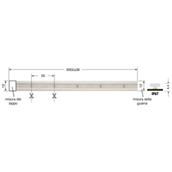 STRI.LED striscia LED 9,6W/m 24V IP67 CRI90 per illuminazione interna ed esterna commerciale e residenziale