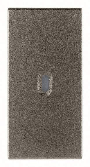 Tasto 1 modulo assiale neutro illuminabile metallo per comandi elettrici