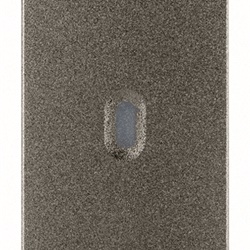 Tasto 1 modulo assiale neutro illuminabile metallo per comandi elettrici