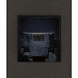 Presa RJ11 6/4 nero
