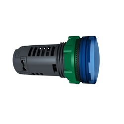 Lampada spia monoblocco blu Ø22 con led integrato 24 V