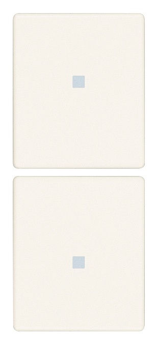 Due mezzi tasti 1 modulo neutro personalizzabili bianco per impianti elettrici
