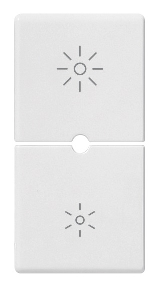 DUE MEZZI TASTI 1M DIMMER BIANCO