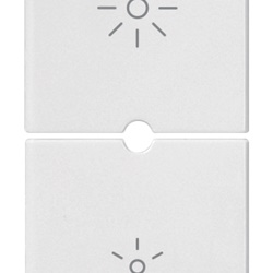 DUE MEZZI TASTI 1M DIMMER BIANCO