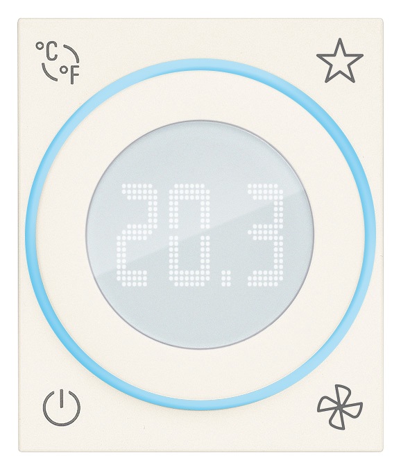 TERMOSTATO ROTELLA KNX 2M BIANCO