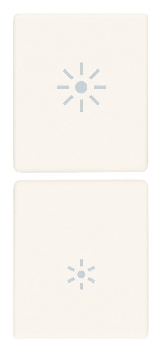 DUE MEZZI TASTI 1M DIMMER BIANCO