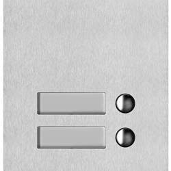 Placca Steely 2F+ Audio Video 6 Pulsanti Acciaio Inox per Installazioni Multimediali